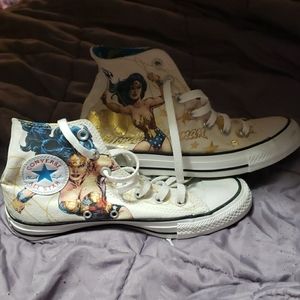 Limited edition wonder woman converse high tops